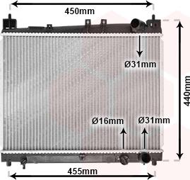 Van Wezel 53002258 - Radiators, Motora dzesēšanas sistēma autodraugiem.lv