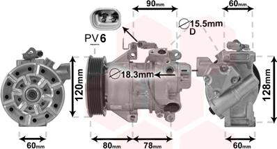 Van Wezel 5300K656 - Kompresors, Gaisa kond. sistēma autodraugiem.lv