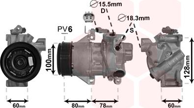 Van Wezel 5300K618 - Kompresors, Gaisa kond. sistēma autodraugiem.lv