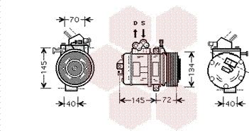 Van Wezel 5300K388 - Kompresors, Gaisa kond. sistēma autodraugiem.lv