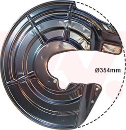Van Wezel 0961371 - Dubļu sargs, Bremžu disks autodraugiem.lv