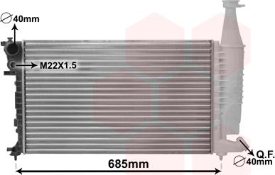 Van Wezel 09002140 - Radiators, Motora dzesēšanas sistēma autodraugiem.lv