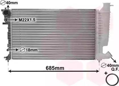 Van Wezel 09002156 - Radiators, Motora dzesēšanas sistēma autodraugiem.lv