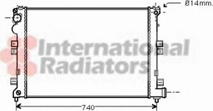 Van Wezel 09002208 - Radiators, Motora dzesēšanas sistēma autodraugiem.lv