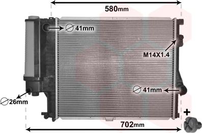 Van Wezel 06002186 - Radiators, Motora dzesēšanas sistēma autodraugiem.lv