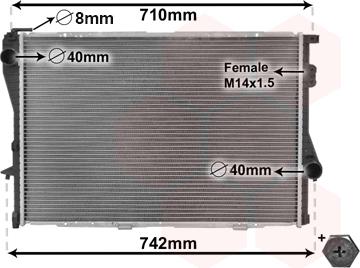 Van Wezel 06002170 - Radiators, Motora dzesēšanas sistēma autodraugiem.lv