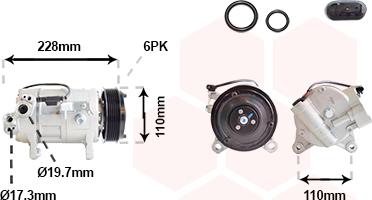 Van Wezel 0601K716 - Kompresors, Gaisa kond. sistēma autodraugiem.lv