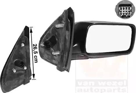 Van Wezel 0145808 - Ārējais atpakaļskata spogulis autodraugiem.lv