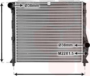 Van Wezel 01002026 - Radiators, Motora dzesēšanas sistēma autodraugiem.lv