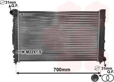 Van Wezel 03002124 - Radiators, Motora dzesēšanas sistēma autodraugiem.lv