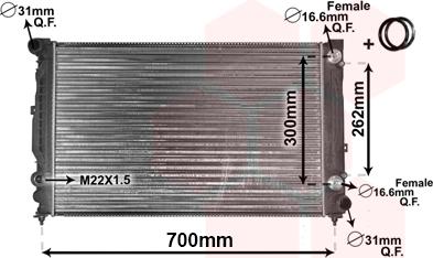 Van Wezel 03002125 - Radiators, Motora dzesēšanas sistēma autodraugiem.lv