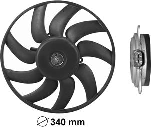 Van Wezel 0327747 - Ventilators, Motora dzesēšanas sistēma autodraugiem.lv