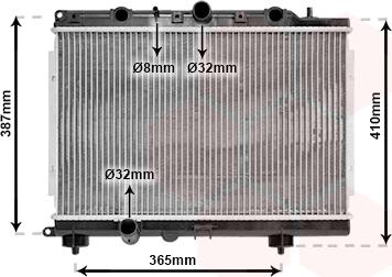 Van Wezel 02002154 - Radiators, Motora dzesēšanas sistēma autodraugiem.lv