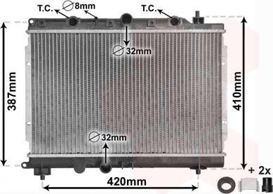 Van Wezel 02002153 - Radiators, Motora dzesēšanas sistēma autodraugiem.lv