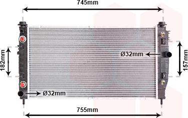 Van Wezel 07002054 - Radiators, Motora dzesēšanas sistēma autodraugiem.lv