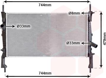 Van Wezel 18002404 - Radiators, Motora dzesēšanas sistēma autodraugiem.lv