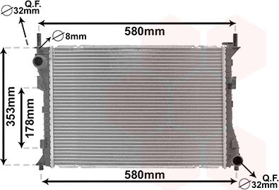 Van Wezel 18002400 - Radiators, Motora dzesēšanas sistēma autodraugiem.lv