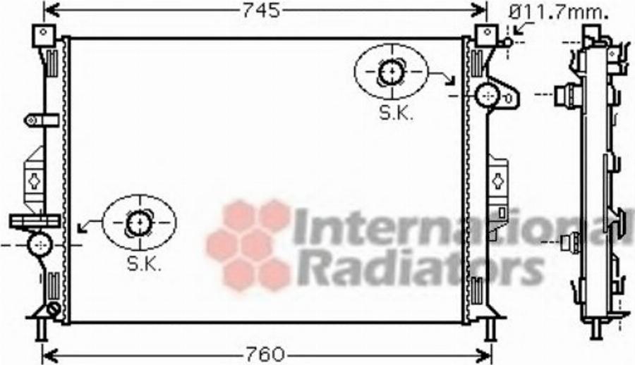 Van Wezel 18002422 - Radiators, Motora dzesēšanas sistēma autodraugiem.lv