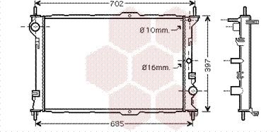 Van Wezel 18002381 - Radiators, Motora dzesēšanas sistēma autodraugiem.lv