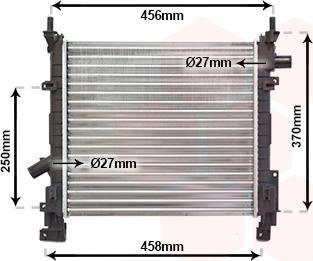 Van Wezel 18002373 - Radiators, Motora dzesēšanas sistēma autodraugiem.lv