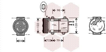 Van Wezel 1800K351 - Kompresors, Gaisa kond. sistēma autodraugiem.lv