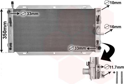 Van Wezel 1800M388 - Radiators, Motora dzesēšanas sistēma autodraugiem.lv