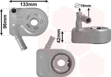 Van Wezel 18013709 - Eļļas radiators, Motoreļļa autodraugiem.lv