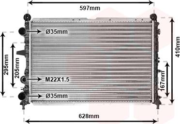 Van Wezel 17002096 - Radiators, Motora dzesēšanas sistēma autodraugiem.lv