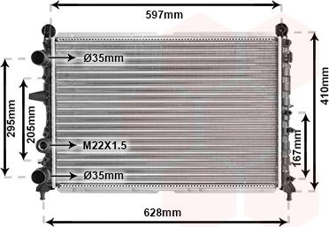 Van Wezel 17002066 - Radiators, Motora dzesēšanas sistēma autodraugiem.lv