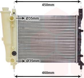 Van Wezel 17002039 - Radiators, Motora dzesēšanas sistēma autodraugiem.lv