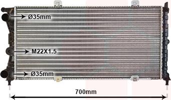 Van Wezel 17002143 - Radiators, Motora dzesēšanas sistēma autodraugiem.lv