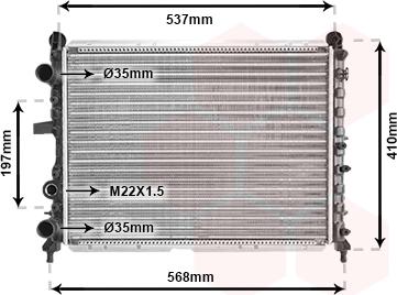 Van Wezel 17002109 - Radiators, Motora dzesēšanas sistēma autodraugiem.lv