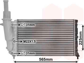 Van Wezel 17002139 - Radiators, Motora dzesēšanas sistēma autodraugiem.lv