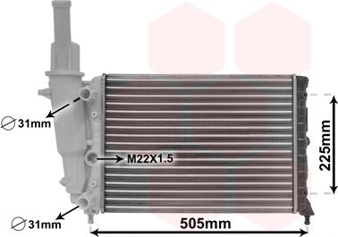 Van Wezel 17002138 - Radiators, Motora dzesēšanas sistēma autodraugiem.lv