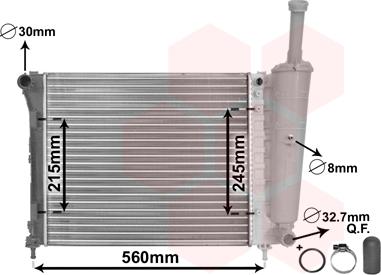 Van Wezel 17002345 - Radiators, Motora dzesēšanas sistēma autodraugiem.lv