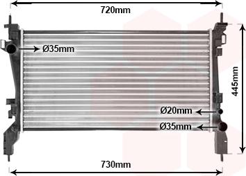 Van Wezel 17002380 - Radiators, Motora dzesēšanas sistēma autodraugiem.lv