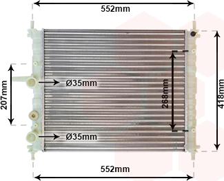 Van Wezel 17002326 - Radiators, Motora dzesēšanas sistēma autodraugiem.lv