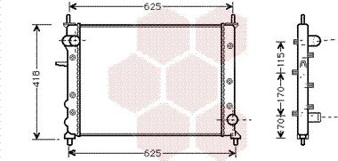 Van Wezel 17002227 - Radiators, Motora dzesēšanas sistēma autodraugiem.lv