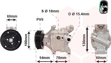 Van Wezel 1701K103 - Kompresors, Gaisa kond. sistēma autodraugiem.lv