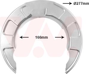 Van Wezel 8251373 - Dubļu sargs, Bremžu disks autodraugiem.lv
