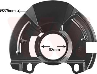 Van Wezel 8252372 - Dubļu sargs, Bremžu disks autodraugiem.lv