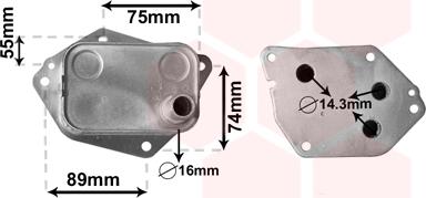 Van Wezel 82003288 - Eļļas radiators, Motoreļļa autodraugiem.lv