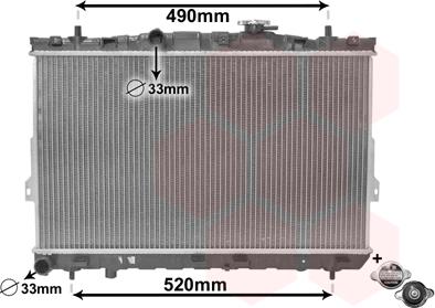 Van Wezel 82002104 - Radiators, Motora dzesēšanas sistēma autodraugiem.lv