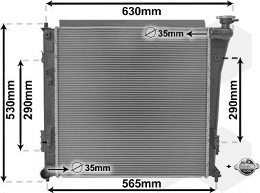 Van Wezel 82002303 - Radiators, Motora dzesēšanas sistēma autodraugiem.lv