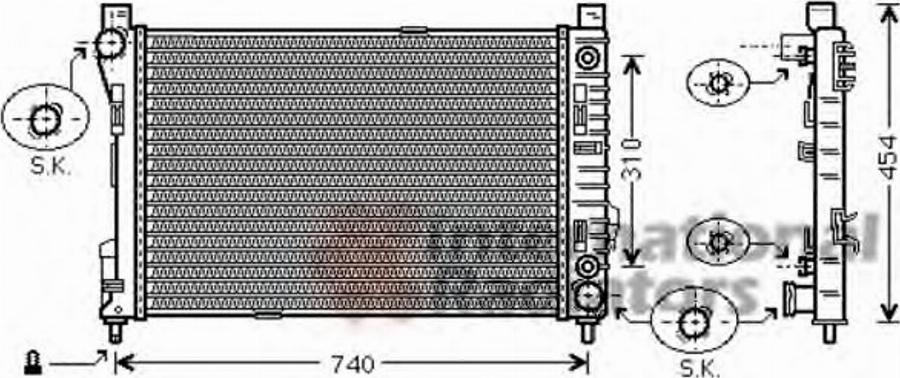 Van Wezel 30002464 - Radiators, Motora dzesēšanas sistēma autodraugiem.lv