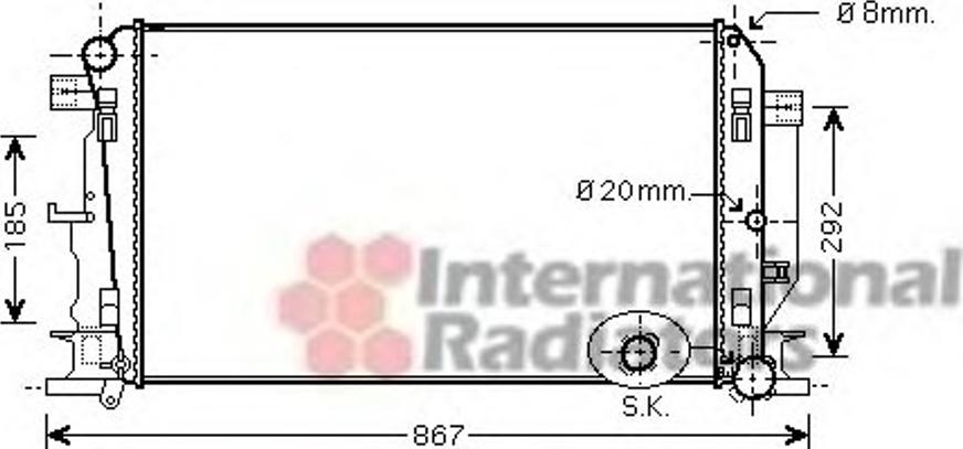 Van Wezel 30002402 - Radiators, Motora dzesēšanas sistēma autodraugiem.lv