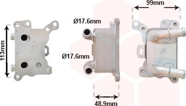 Van Wezel 33013702 - Eļļas radiators, Motoreļļa autodraugiem.lv