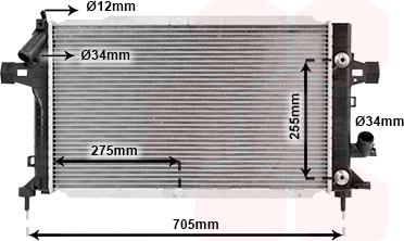 Van Wezel 37002467 - Radiators, Motora dzesēšanas sistēma autodraugiem.lv