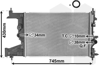 Van Wezel 37002485 - Radiators, Motora dzesēšanas sistēma autodraugiem.lv