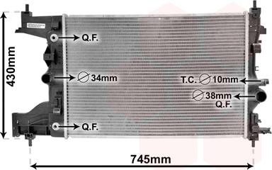 Van Wezel 37002486 - Radiators, Motora dzesēšanas sistēma autodraugiem.lv